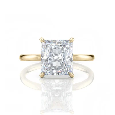 Inel de Logodnǎ – Moissanite Radiant Simplicity