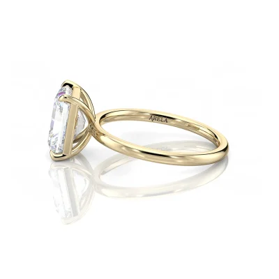 Inel de Logodnǎ – Moissanite Radiant Simplicity