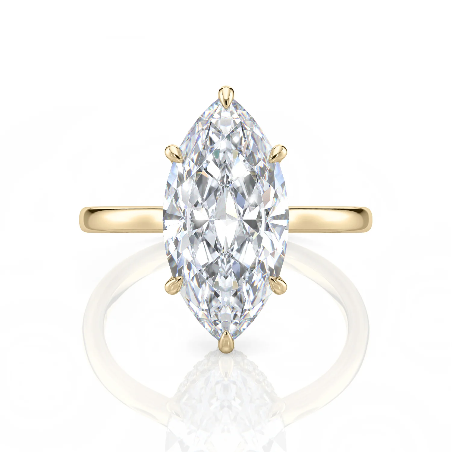 Marquise HIdd Halo Inel vazut din fata