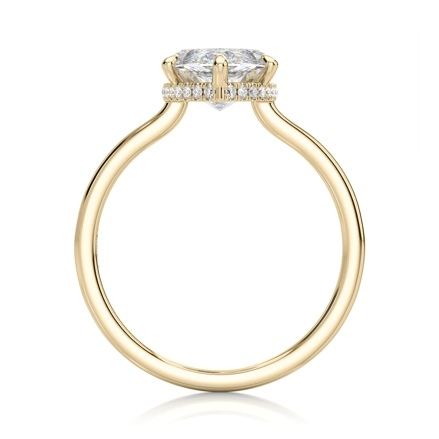 Marquise HIdd Halo Inel vazut de sus